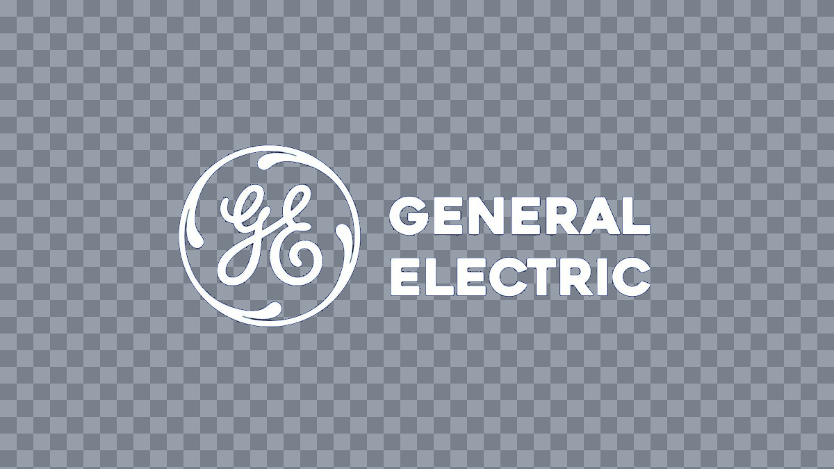 Output: the same General Electric logo as a transparent PNG, the navy background keyed out, shown on a checkerboard