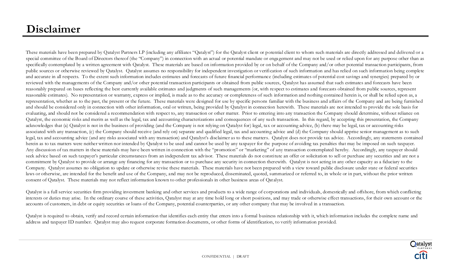 Dense advisor disclaimer page, a text page PowerPoint slide template