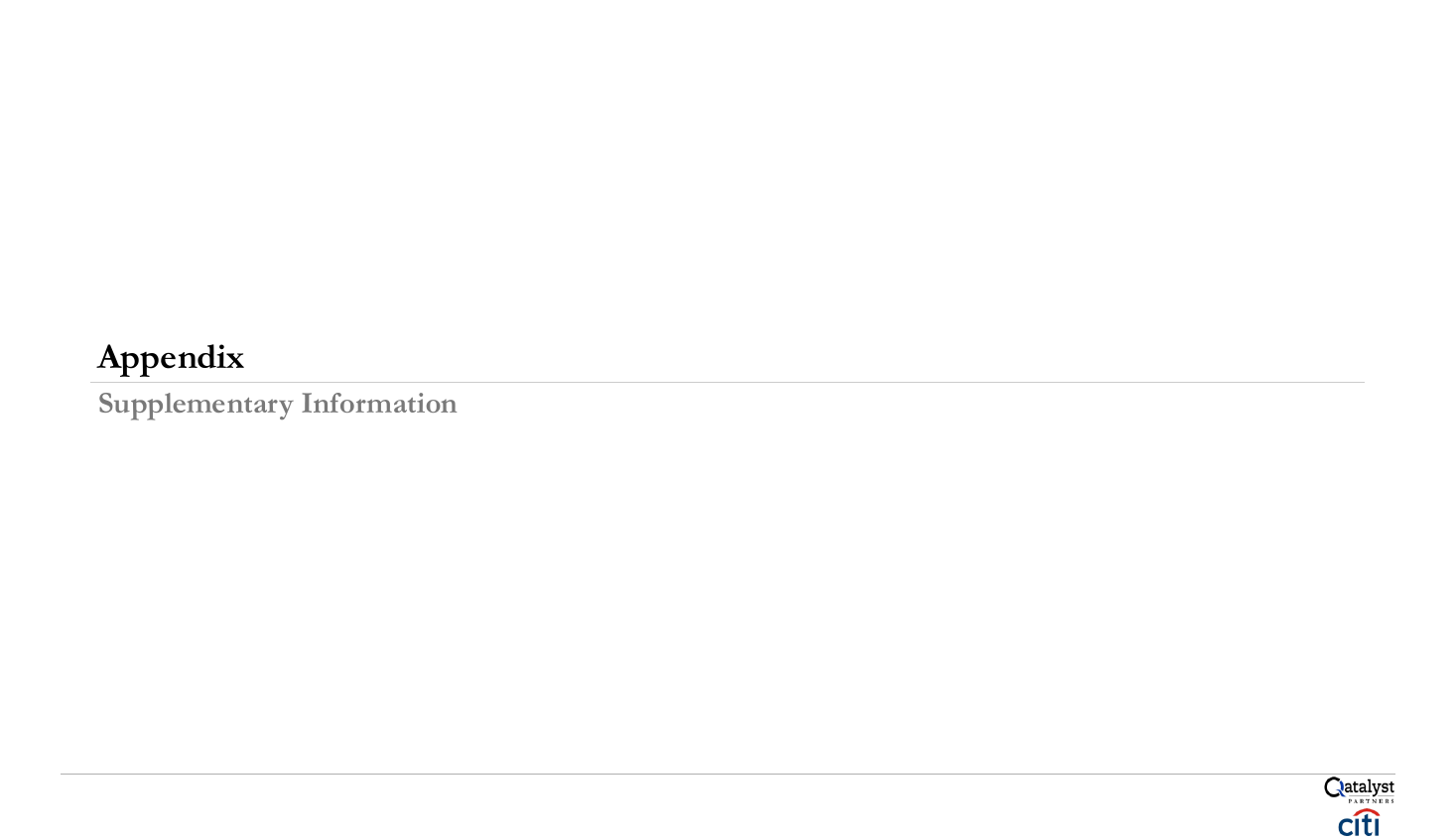 Appendix and supplementary information divider, a divider PowerPoint slide template