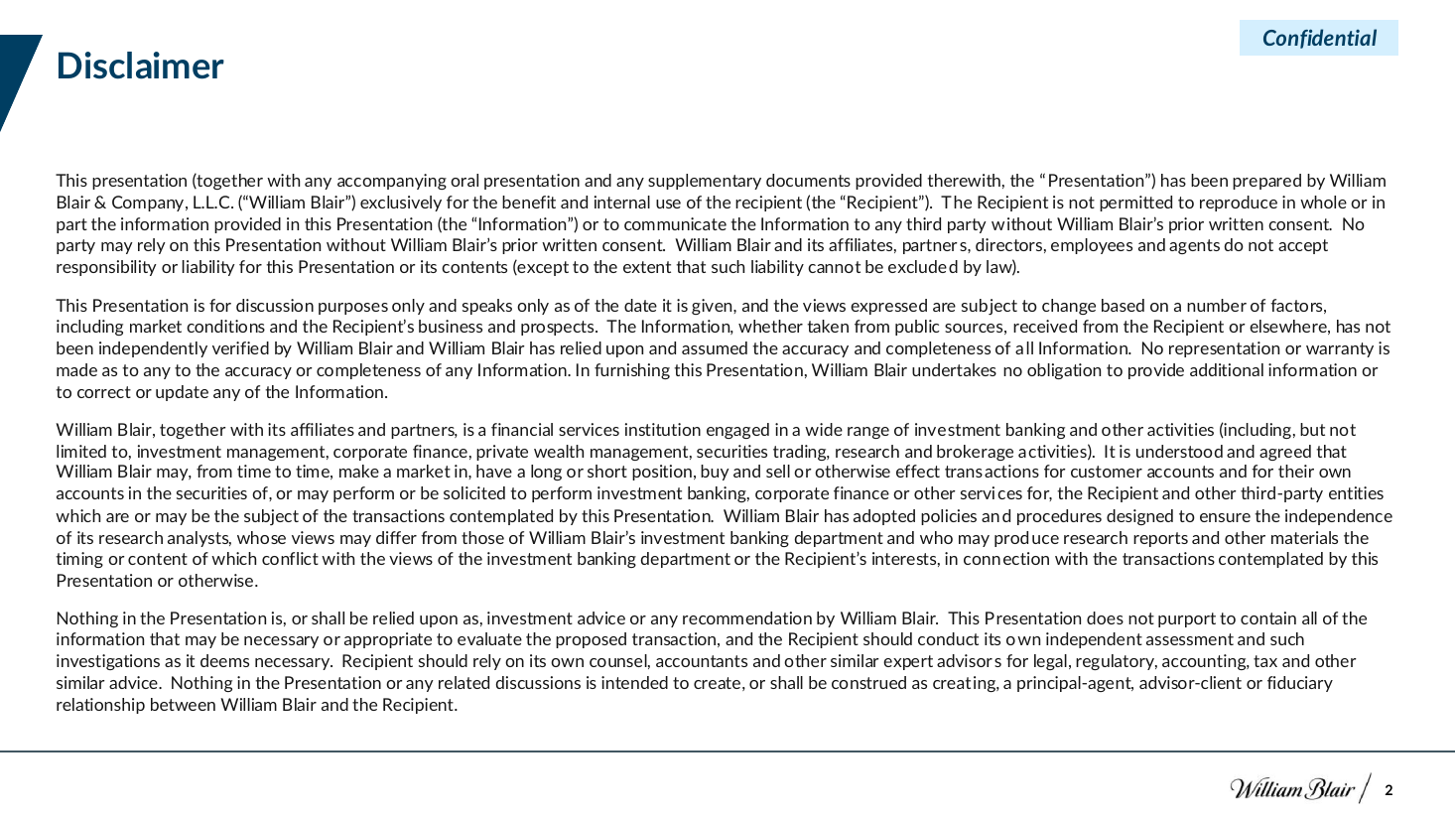 Four paragraph disclaimer page, a text page PowerPoint slide template