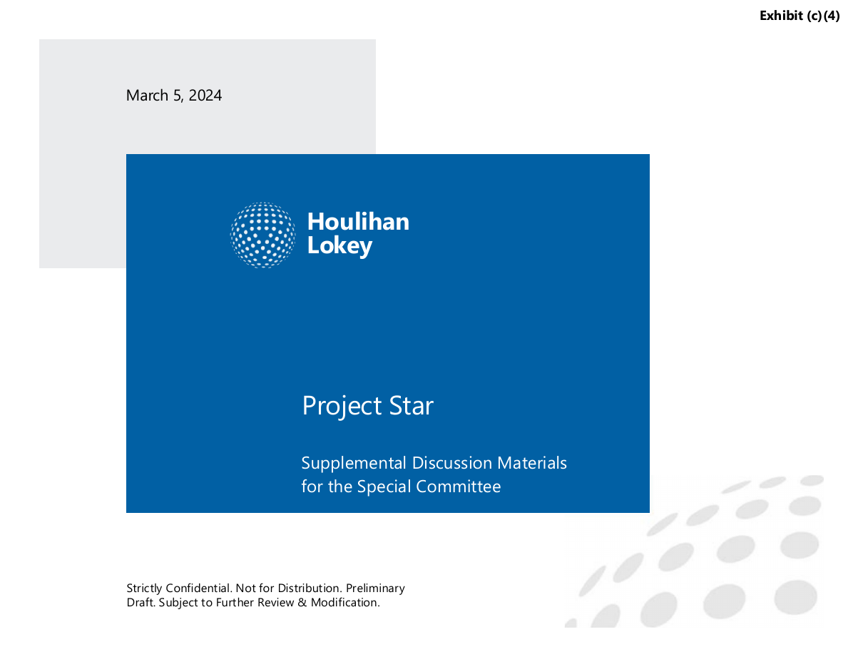 Project codename cover on a colour block, a title page PowerPoint slide template